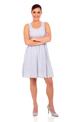 young woman wearing a dress