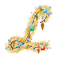 Fototapeta premium L - Letter. 