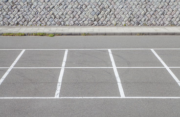 Fototapeta premium Empty space at outdoor car parking lot