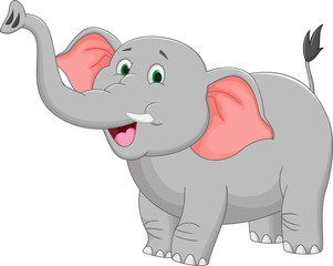 Obraz premium cute elephant cartoon