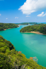 沖縄県　ワルミ大橋からの眺め
