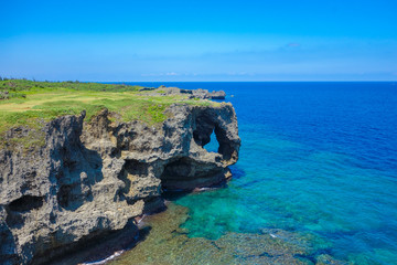 沖縄県　万座毛の景色