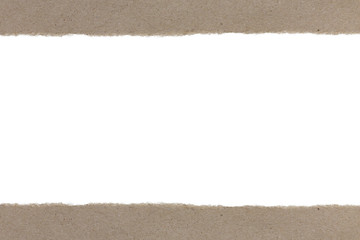 Fototapeta na wymiar ripped in brown paper with blank copy space