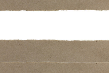 Fototapeta na wymiar ripped in brown paper with blank copy space