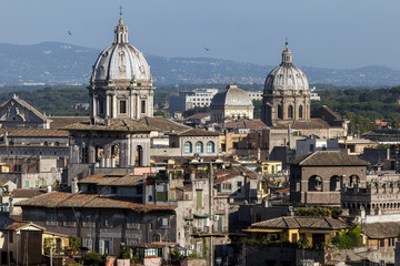 Fototapeta na wymiar Dome Of Basilica Church Sant Andrea Della Valle, Rome, Italy