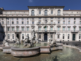 Fototapeta na wymiar Fontana del Moro, Piazza Navona, Rome, Italy