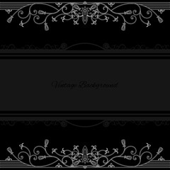 vintage background frame design black