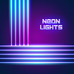 Bright neon lines background