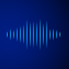 Paper sound waveform with shadow