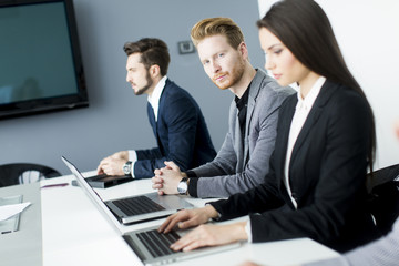 Young people working in the office