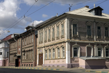 Obraz premium Старинные дома в Нижнем Новгороде.