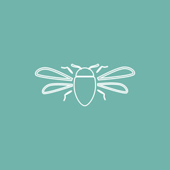 Flying beetle icon