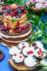 naked wedding cake