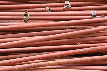 steel scaffolding  in construction