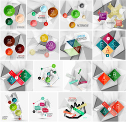 Fototapeta premium Set of abstract geometric infographic banner templates