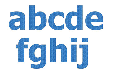 Jean pattern on english character
