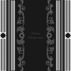 vintage background frame design black