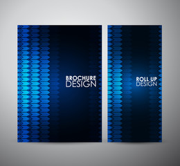 Abstract brochure business design template or roll up. Vector illustration