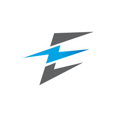 E Letter Logo Design. Vector logo with letter e 

