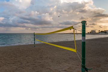 Volleyball net, Spain. 
