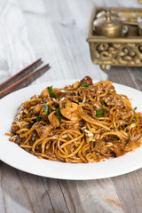 Fried Penang Char Kuey Teow which is a popular noodle dish in Ma