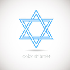 Star of David logo concept. Vector illustration, Israel. - 92644781