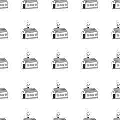 Houses seamless pattern