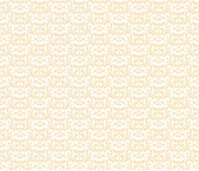 Classic style ornament damask pattern background in cream color. Vector