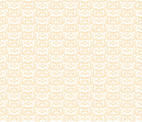 Classic style ornament damask pattern background in cream color. Vector