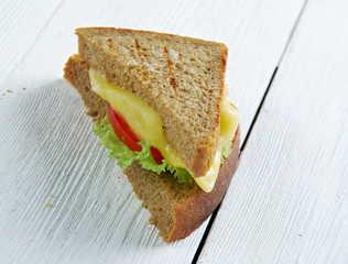 Cheese and tomato sandwich