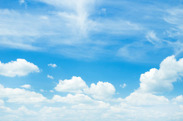 Sunny day. Blue sky.