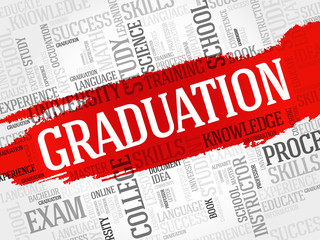 GRADUATION word cloud, education concept