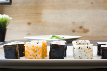 Salmon and caviar rolls