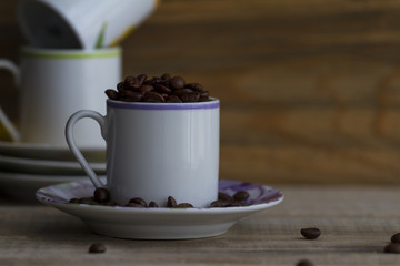 Coffee beans in a cup
