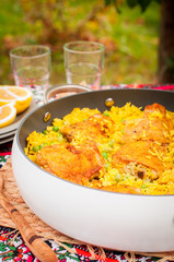 Chicken Thigh and Rice Biryani with Green Peas
