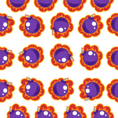 Bomb Seamless Pattern. Vector Illustration Background