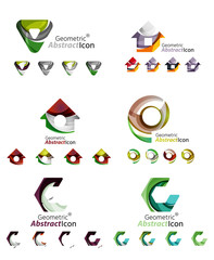 Universal abstract geometric shapes - business emblems