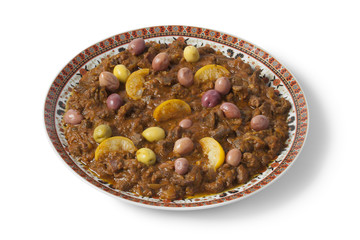 Dish with traditional moroccan douara