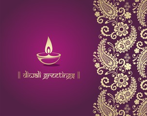 Oil lamp, Diwali greetings  card, royal Rajasthan, India © SIRIUS*