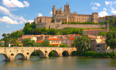 Beziers at a spring day