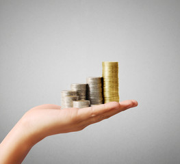 coin to money, business ideas in hand