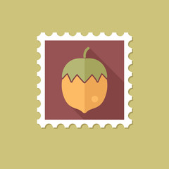 Nut flat stamp with long shadow