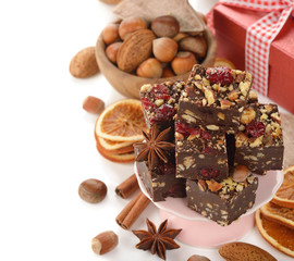 Fototapeta premium Christmas chocolate fudge