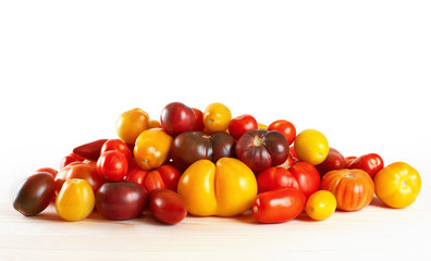 Tomatoes on a light background. Selection grade.