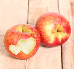 Heart Shape love Apple