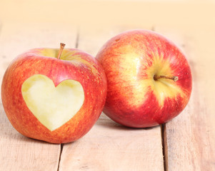 Heart Shape love Apple