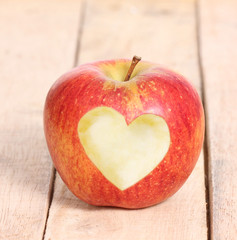 Heart Shape love Apple