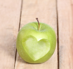 Heart Shape love Apple