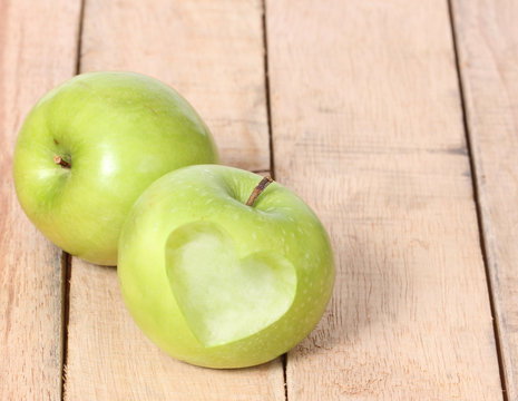 Heart Shape love Apple