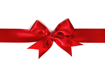 Shiny red satin ribbon